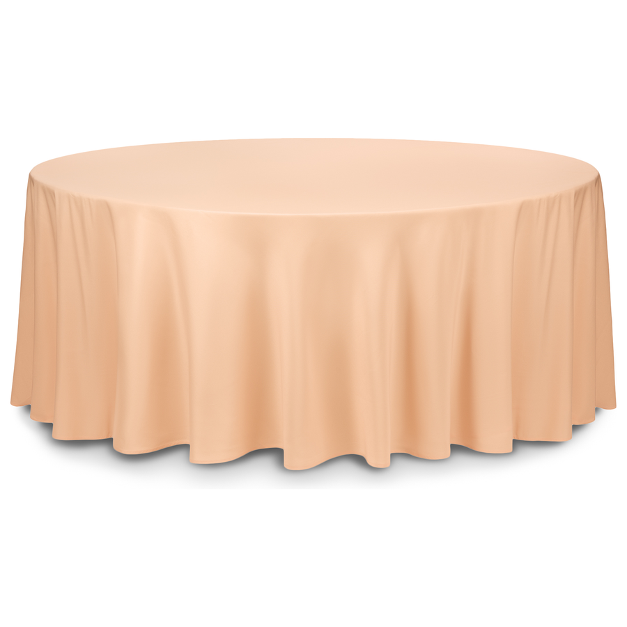 Скатерть круглая габардин персиковая - Фото миниатюра 1