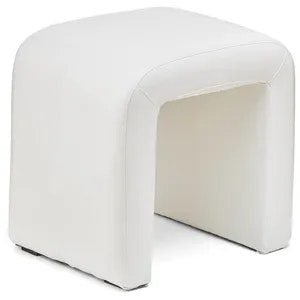 Пуф «П» белый кожзам