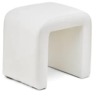 Пуф «П» белый кожзам