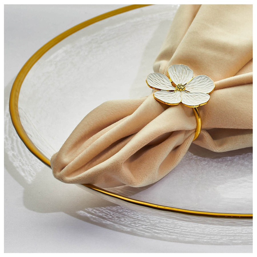 Салфетка бархатная кремовая - Фото миниатюра 2