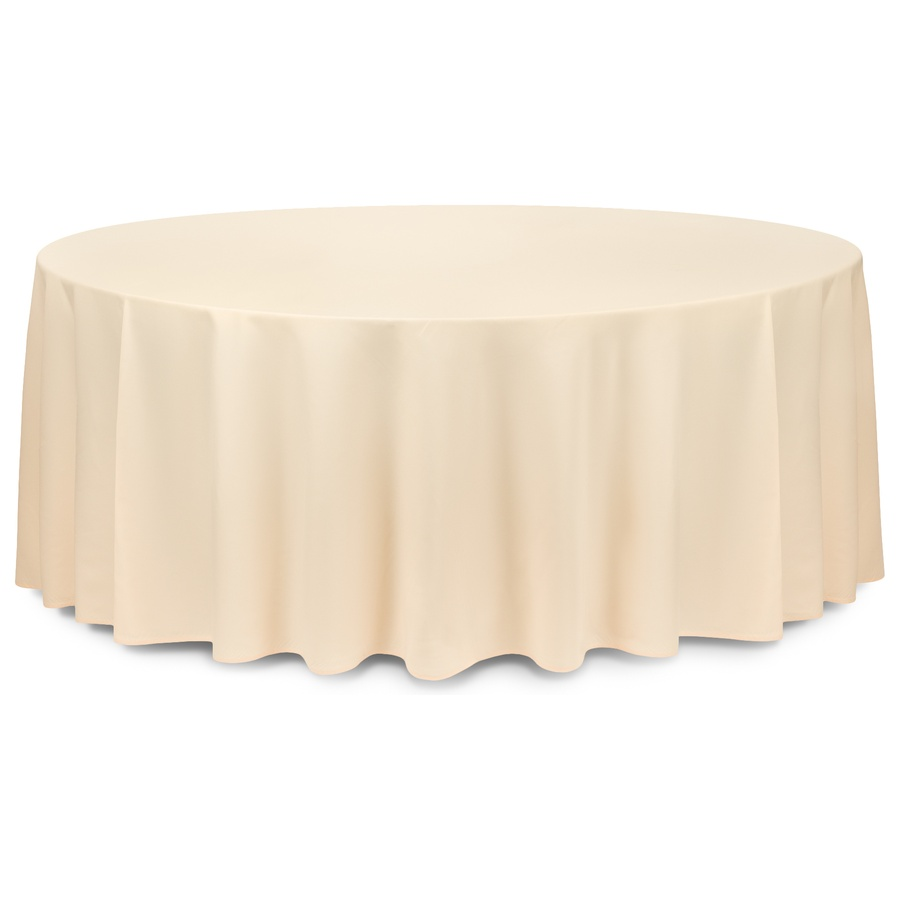 Скатерть круглая габардин ванильная - Фото миниатюра 1