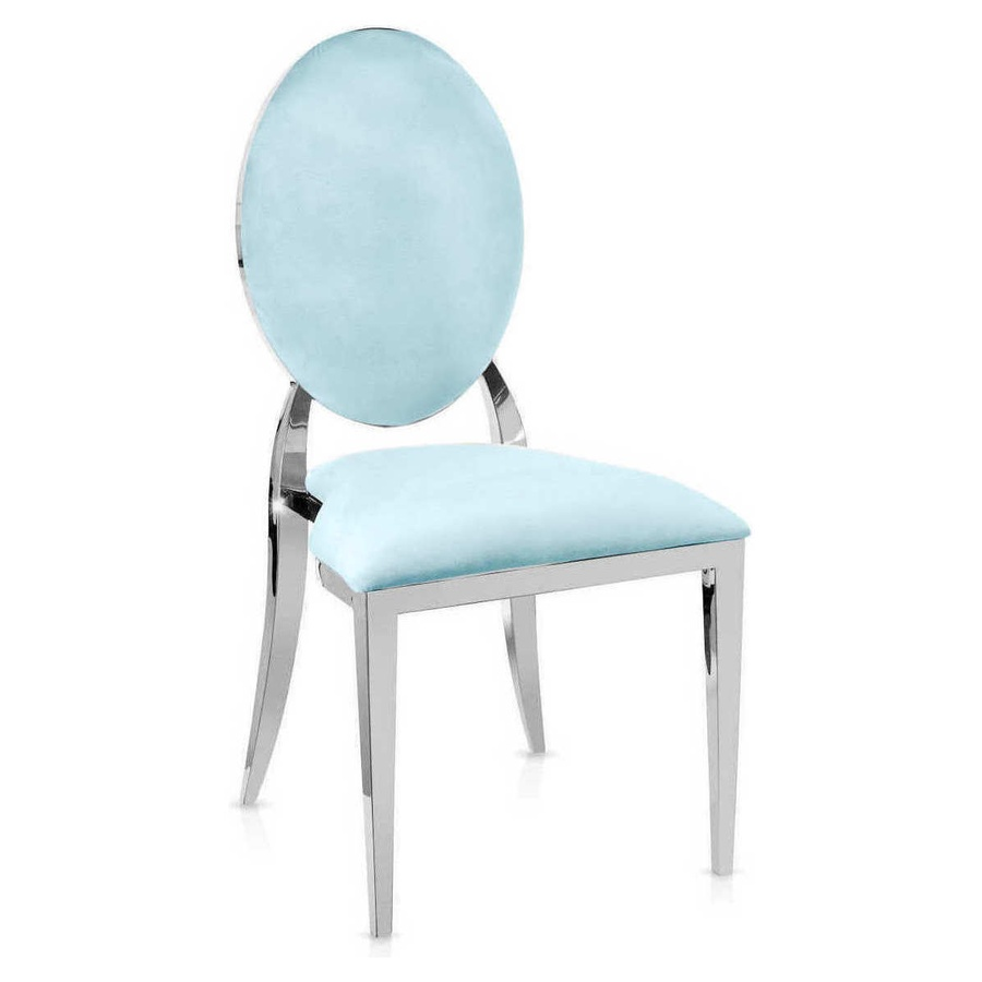 Стул Вашингтон серебро, небесные подушки из бархата - Фото миниатюра 1