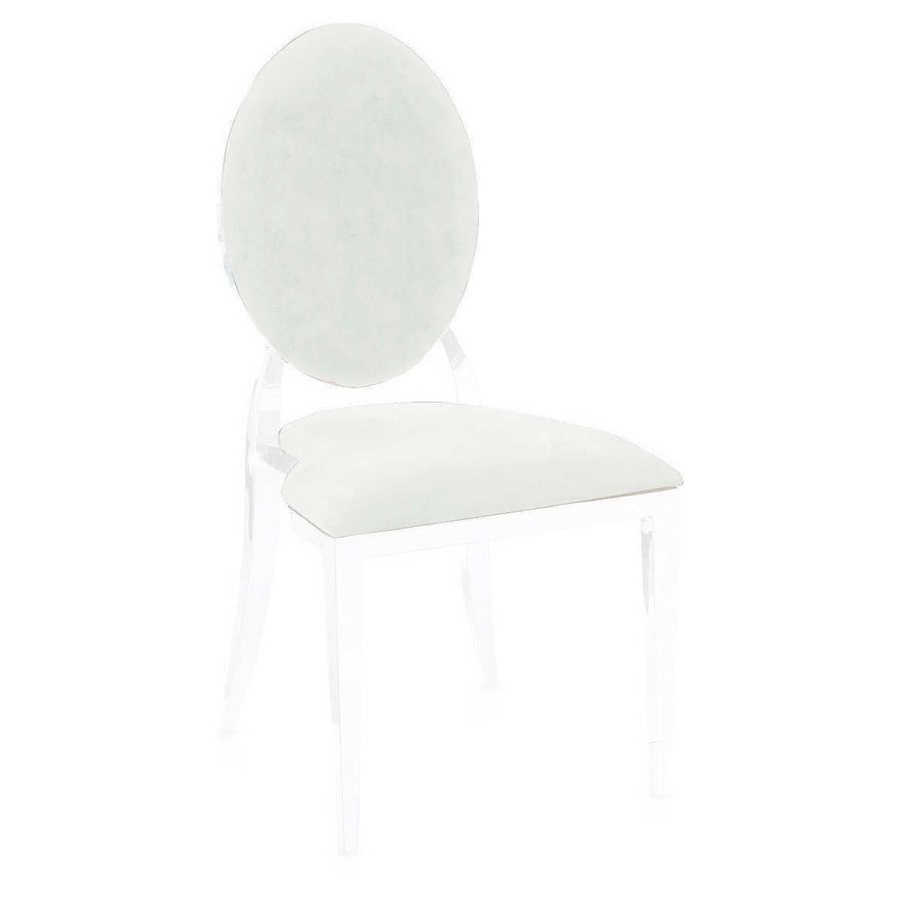 Чехол 2 шт. к стулу Вашингтон, белый бархат - Фото миниатюра 1