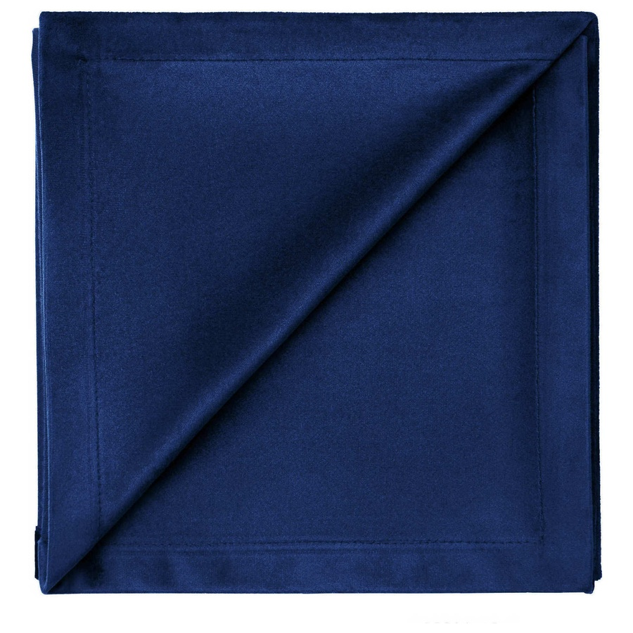 Салфетка бархатная темно-синяя - Фото миниатюра 1