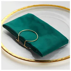 Салфетка бархатная изумрудная - Фото 2