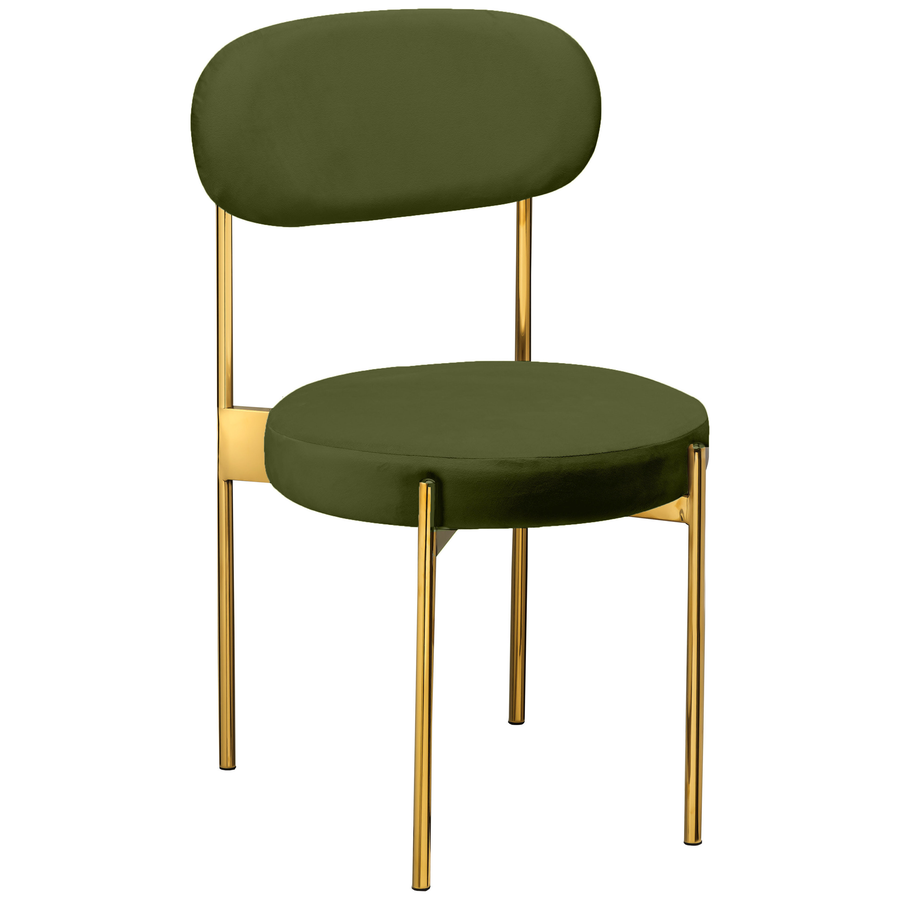 Стул «Тотем» золотой, мшистый бархат - Фото миниатюра 1