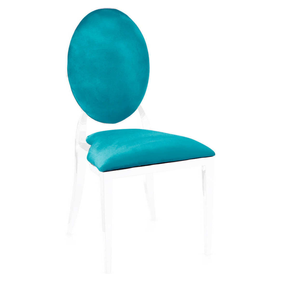 Чехол 2 шт. к стулу Вашингтон, бирюзовый бархат - Фото миниатюра 1