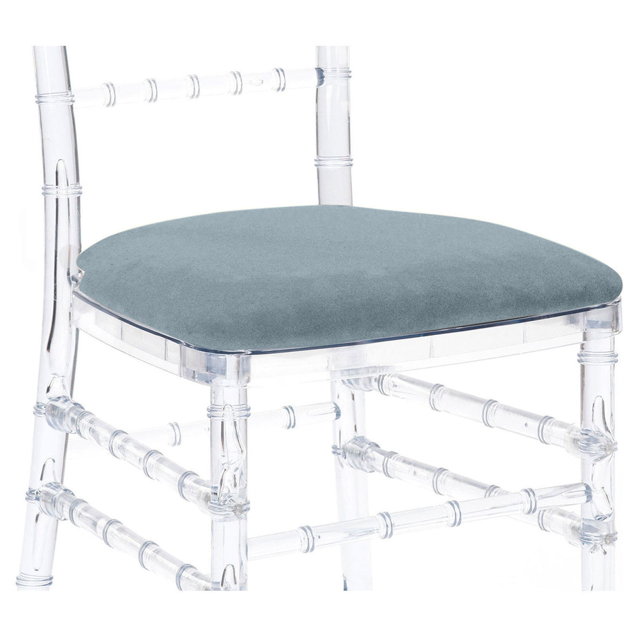 Подушка Кьявари серо-голубой бархат. Сдается со стулом - Фото основное 1