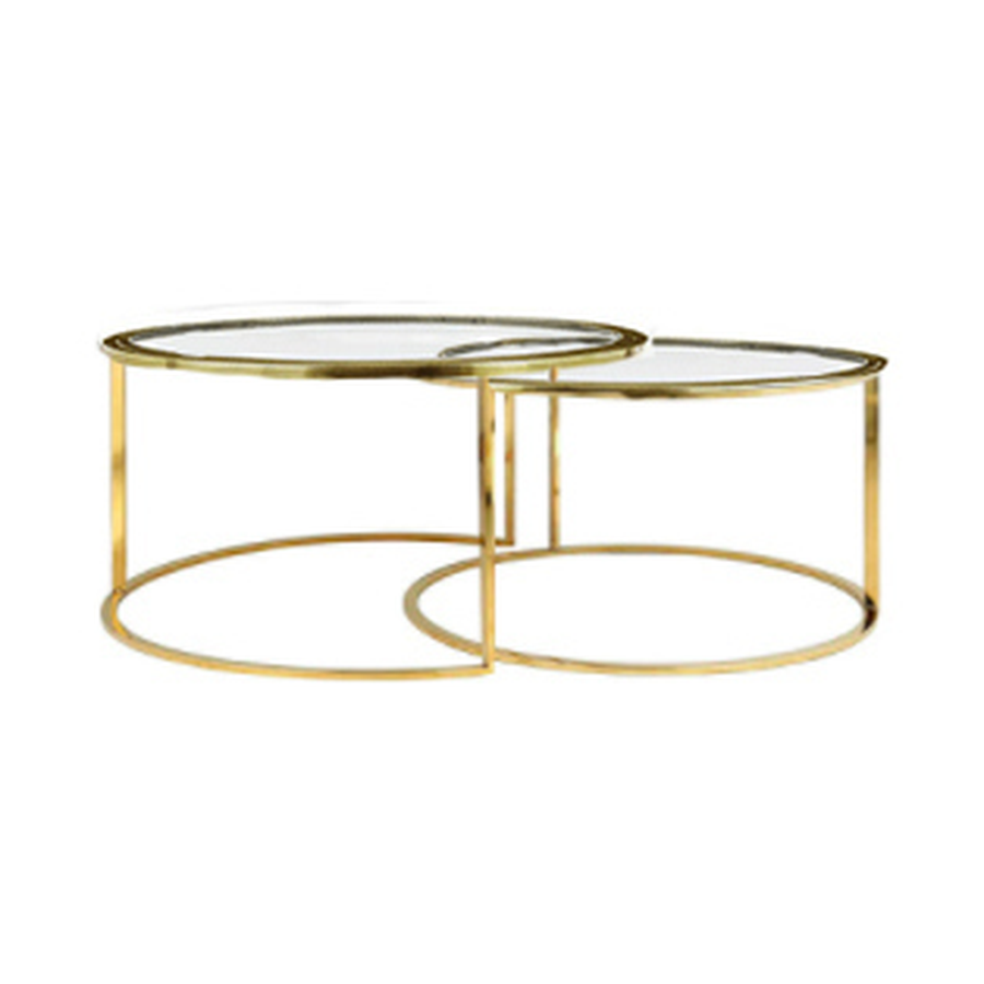 Набор столиков с прозрачной столешницей - Фото миниатюра 1