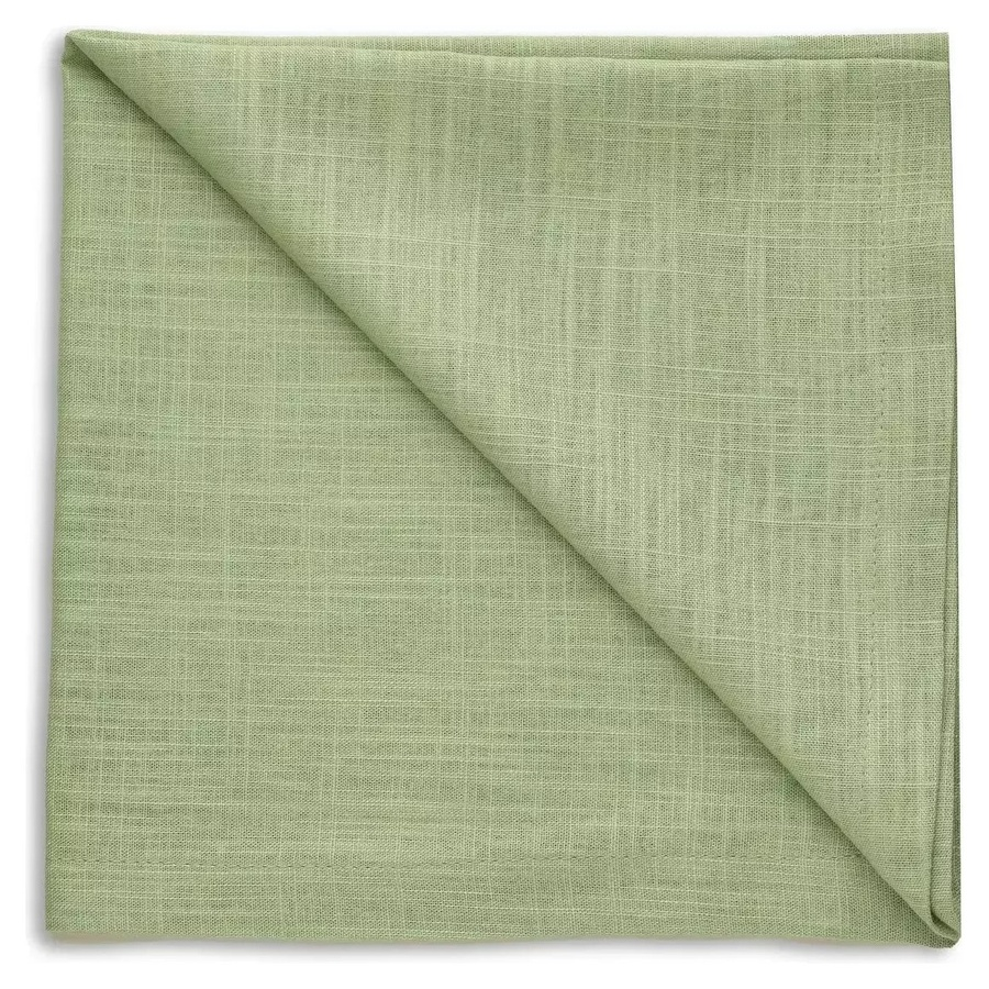 Салфетка льняная холодно-зеленая - Фото миниатюра 1