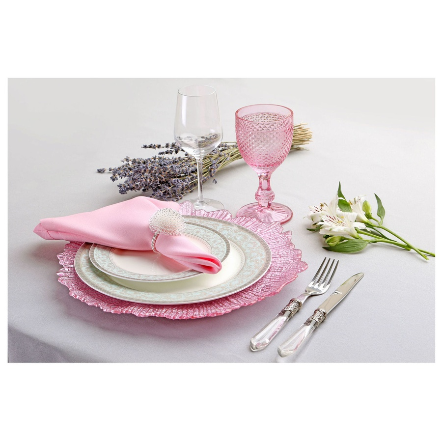 Скатерть прямоугольная габардин розовая - Фото миниатюра 2