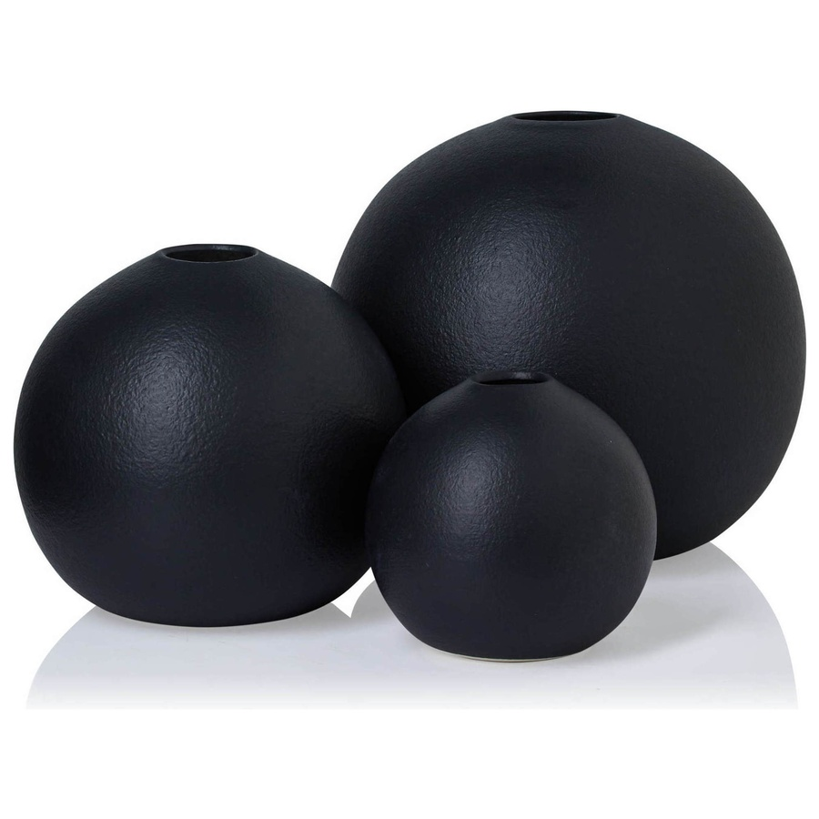 Набор черных ваз «Рондо» - Фото миниатюра 1