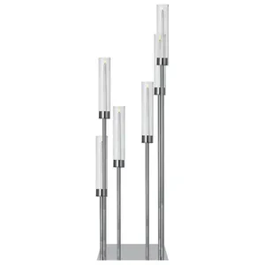 Канделябр «Тот» на 6 свечей серебряный металлический - Фото 3