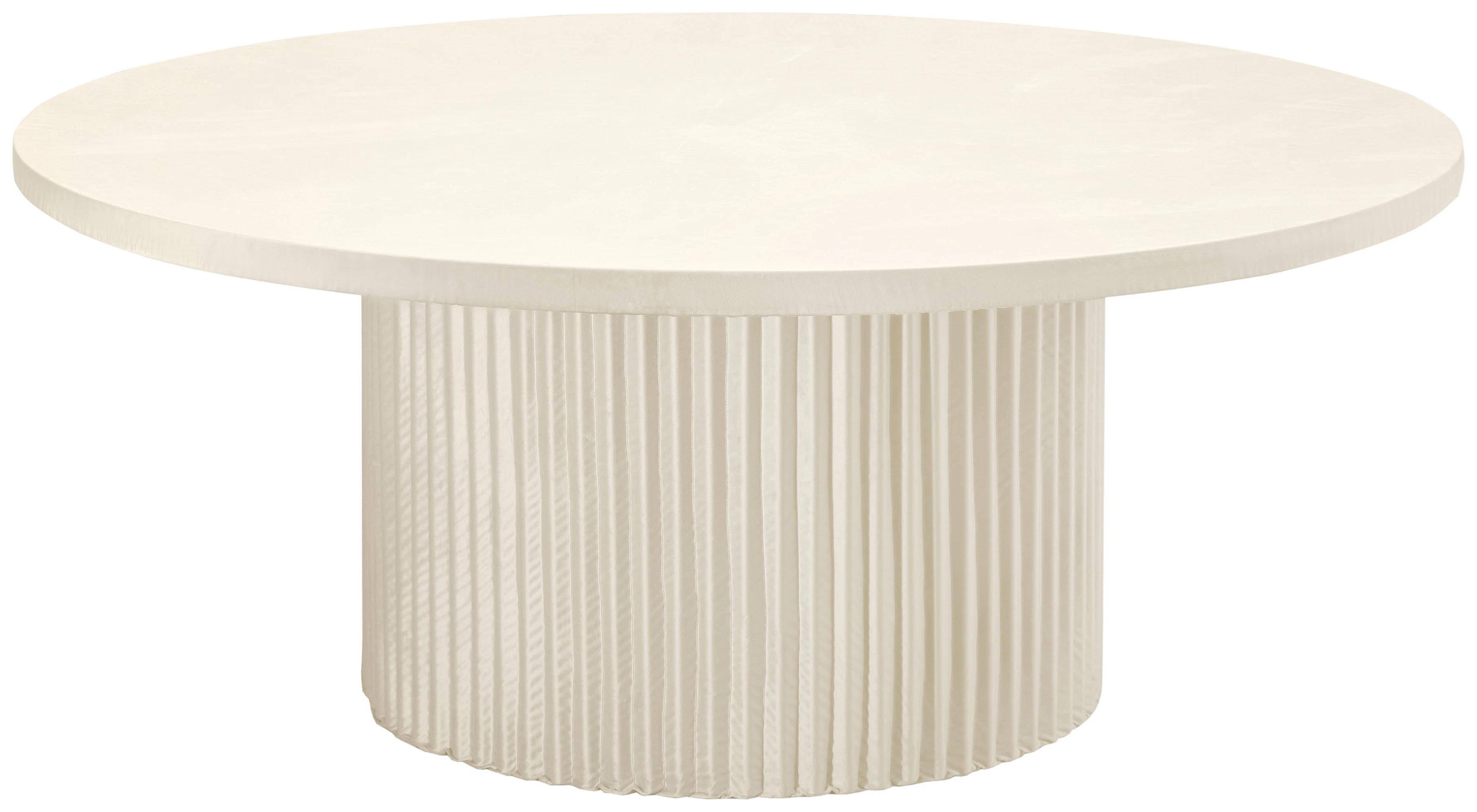 Стол «Арис» круглый, бархат молочный