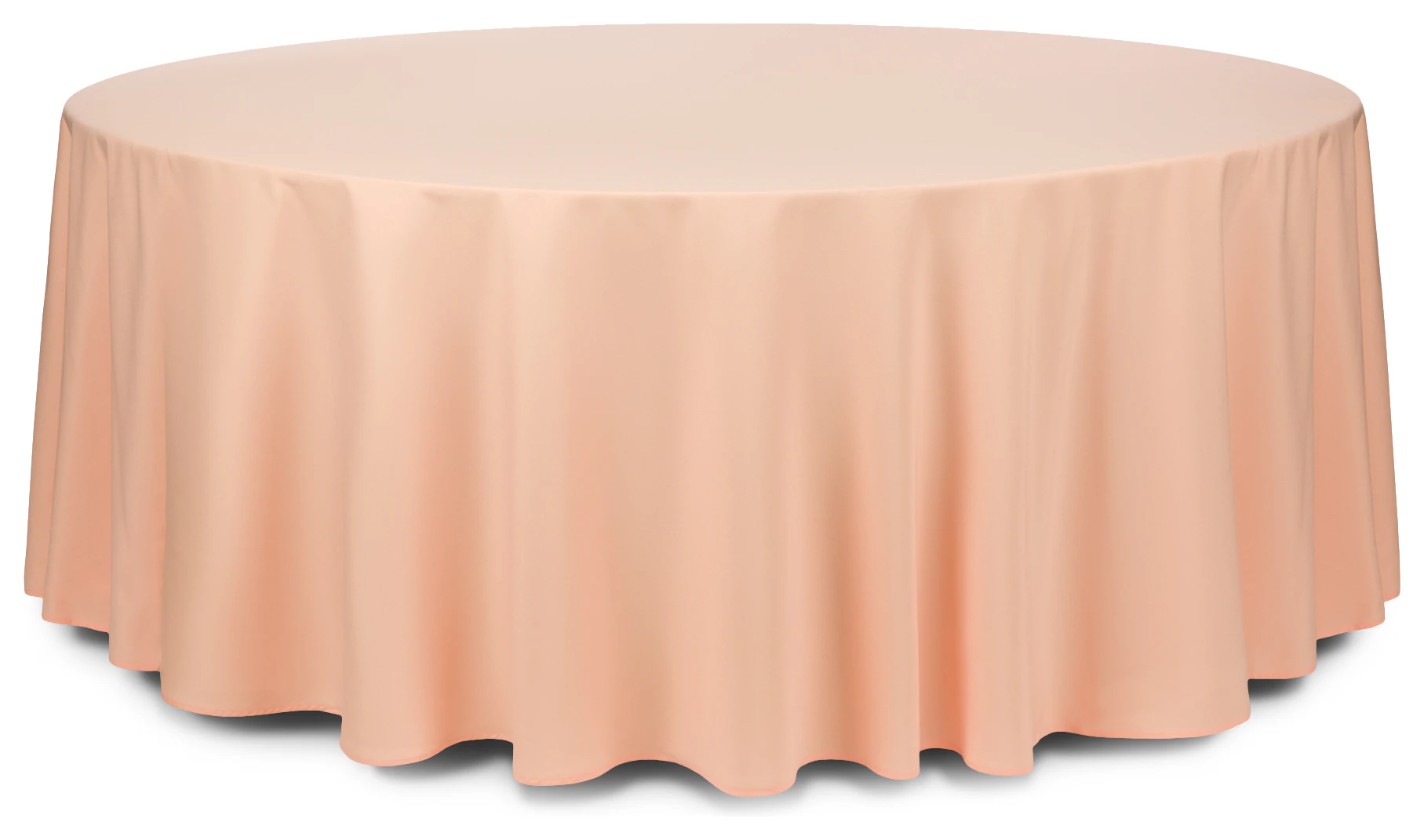 Скатерть круглая габардин пудрового цвета