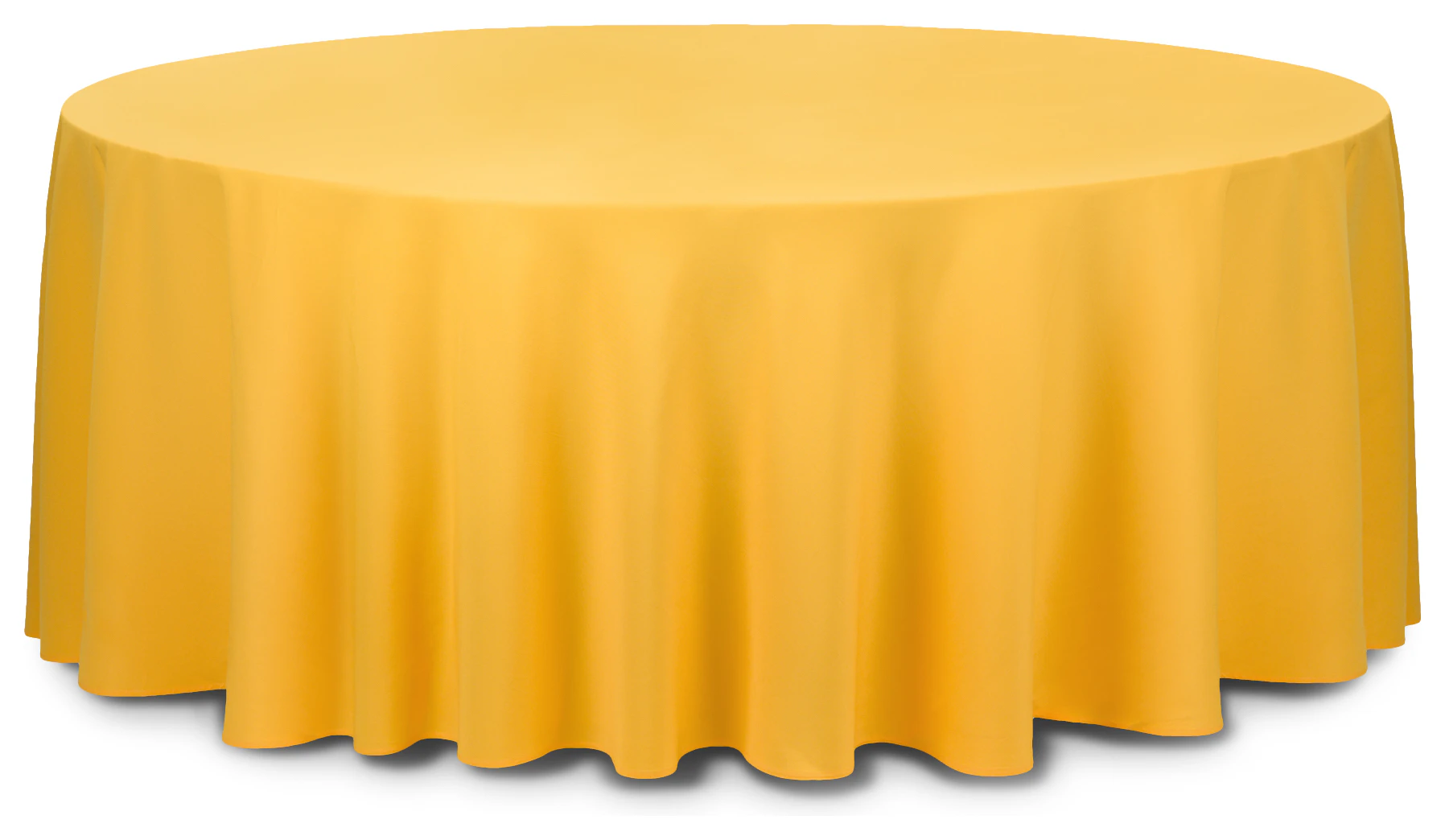 Скатерть круглая габардин желтая