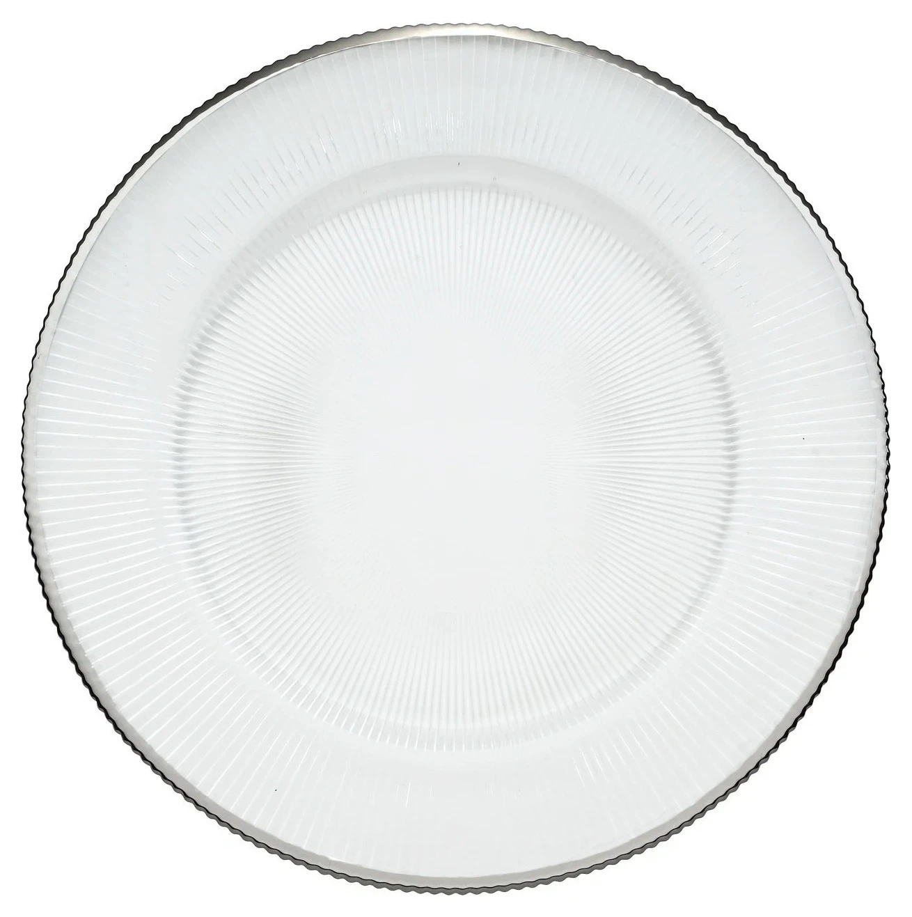 Подстановочная тарелка «Фере» с серебряным кантом