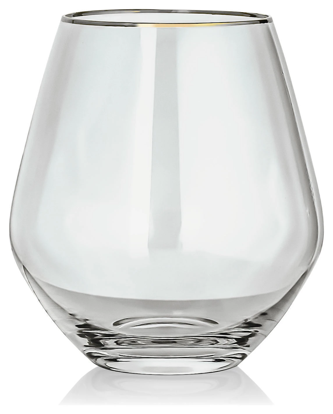 Стакан «Санко» дымчатый с золотым кантом