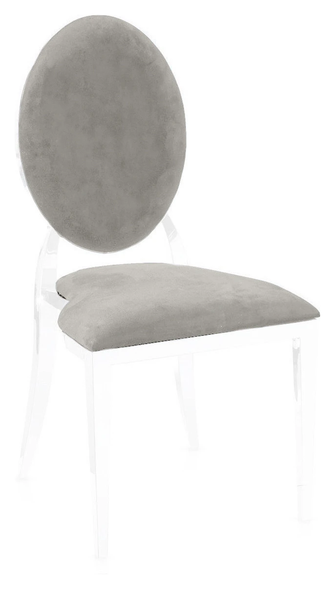 Чехол 2 шт. к стулу Вашингтон, светло-серый бархат