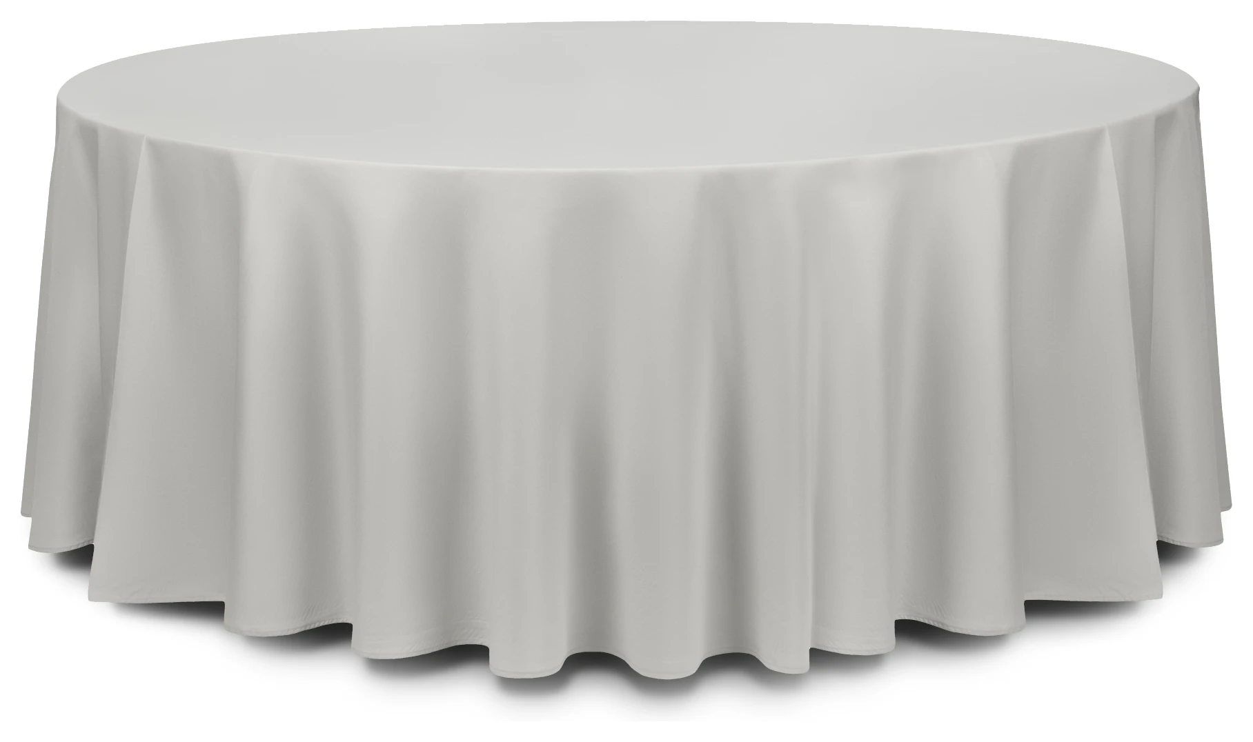 Скатерть круглая габардин светло-серая