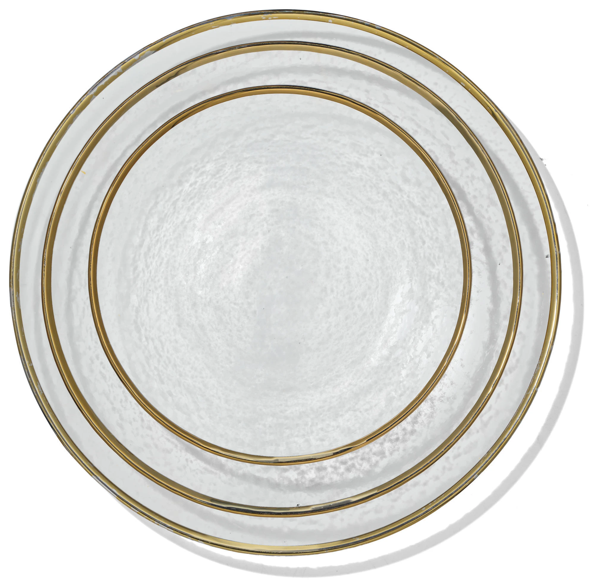 Набор тарелок «Анитра» с золотой каймой 33, 27 и 21см