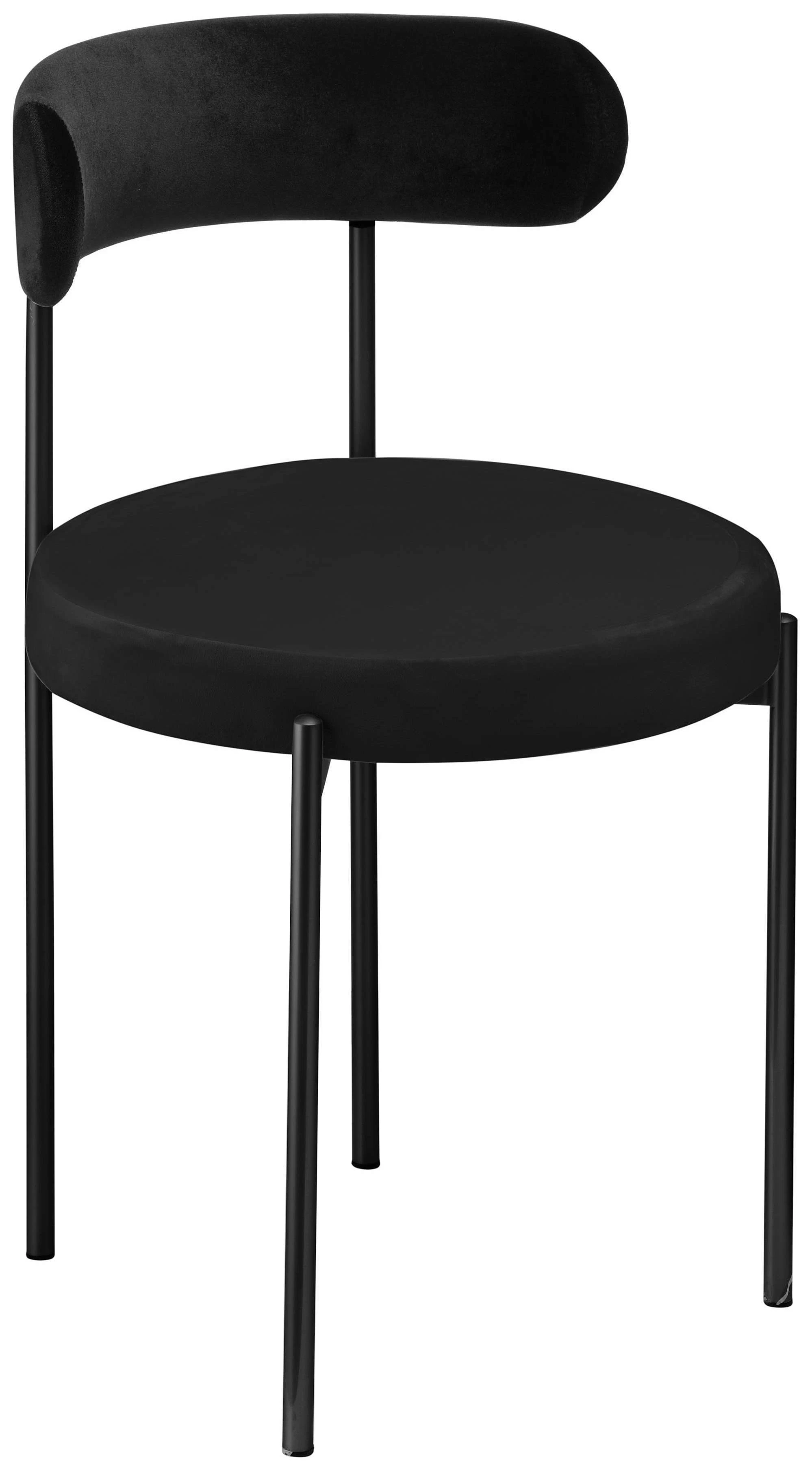 Стул «Лира» черный, черный бархат