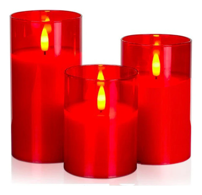 Набор Led свечей красного цвета