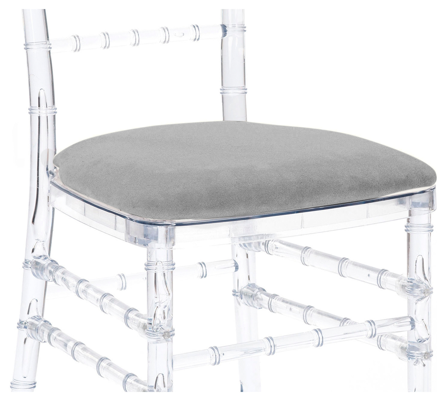 Подушка Кьявари светло-серая, бархат. Сдаётся со стулом.