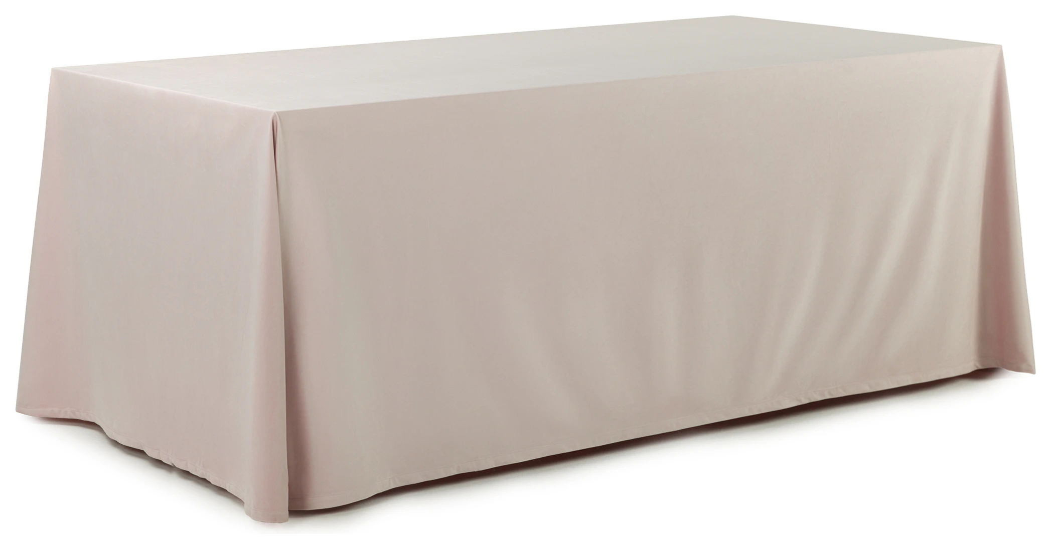 Скатерть прямая широкая бархатная пыльно-розовая