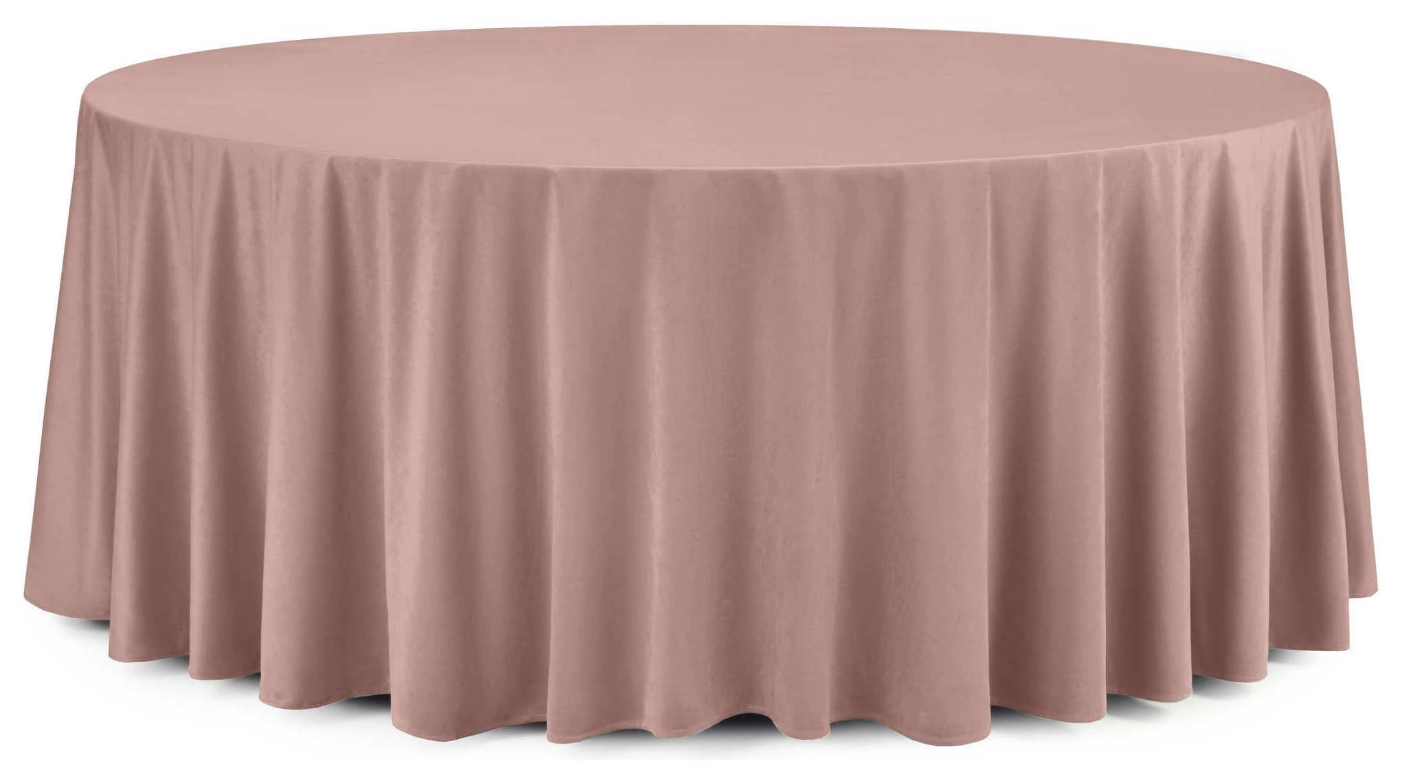 Скатерть круглая бархатная розовая