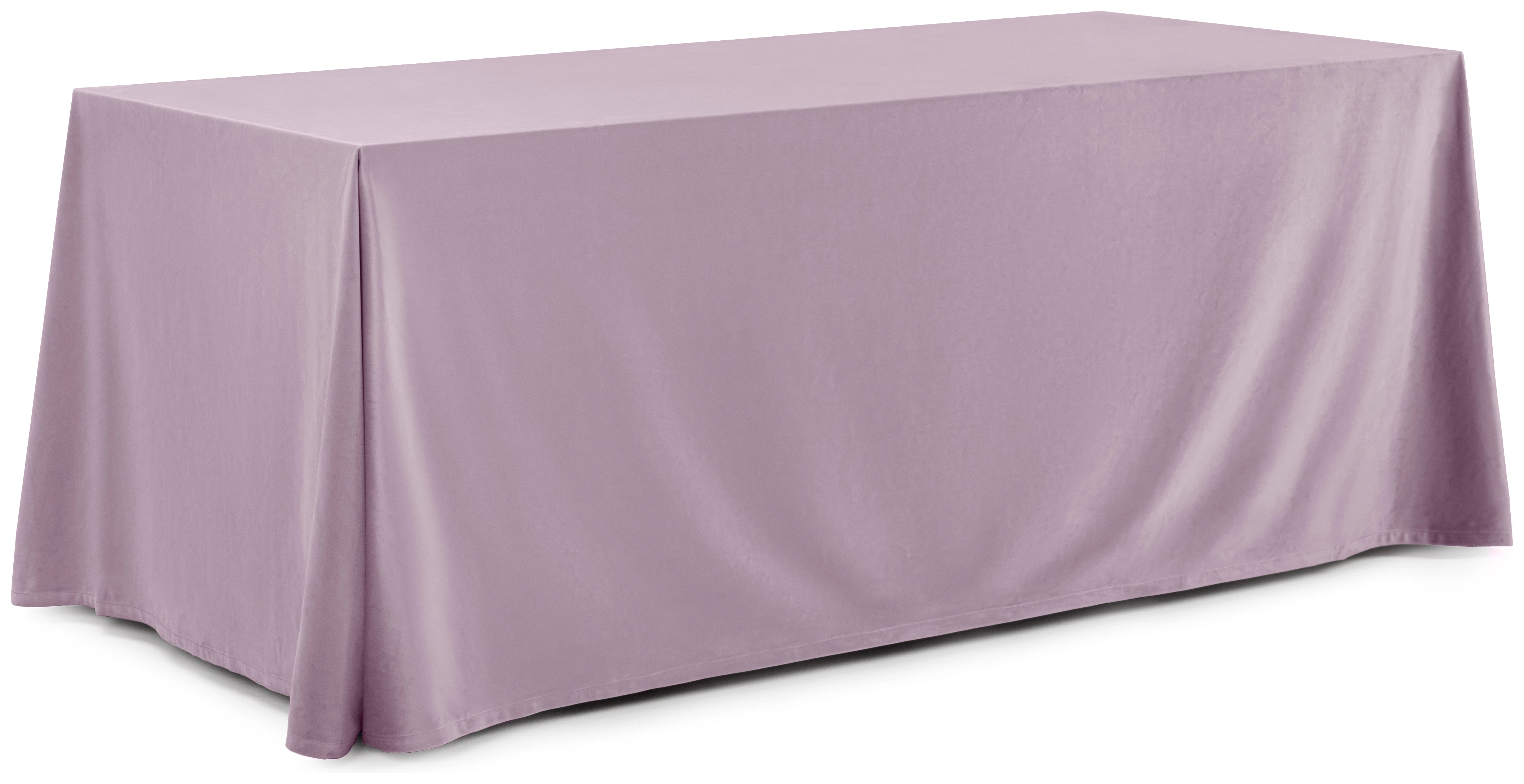 Скатерть прямоугольная бархатная пыльно-лавандовая