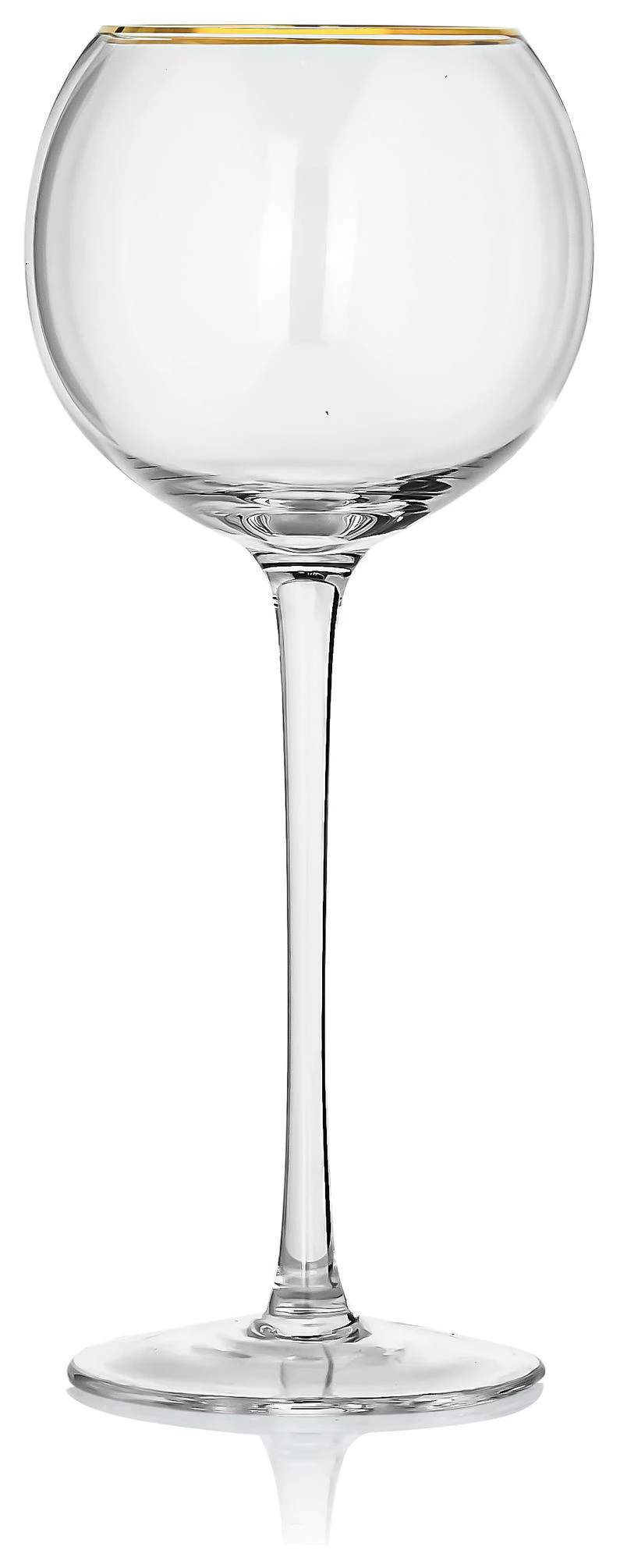 Бокал для красного вина «Санко» прозрачный с золотым кантом