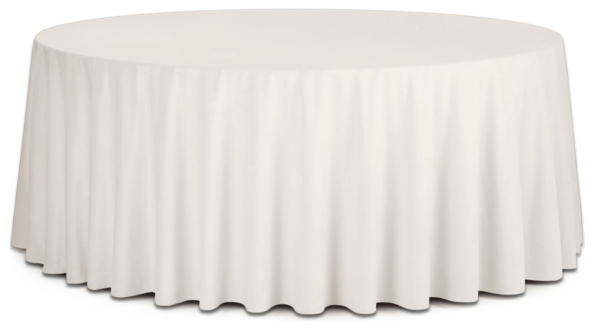 Скатерть круглая бархатная молочная
