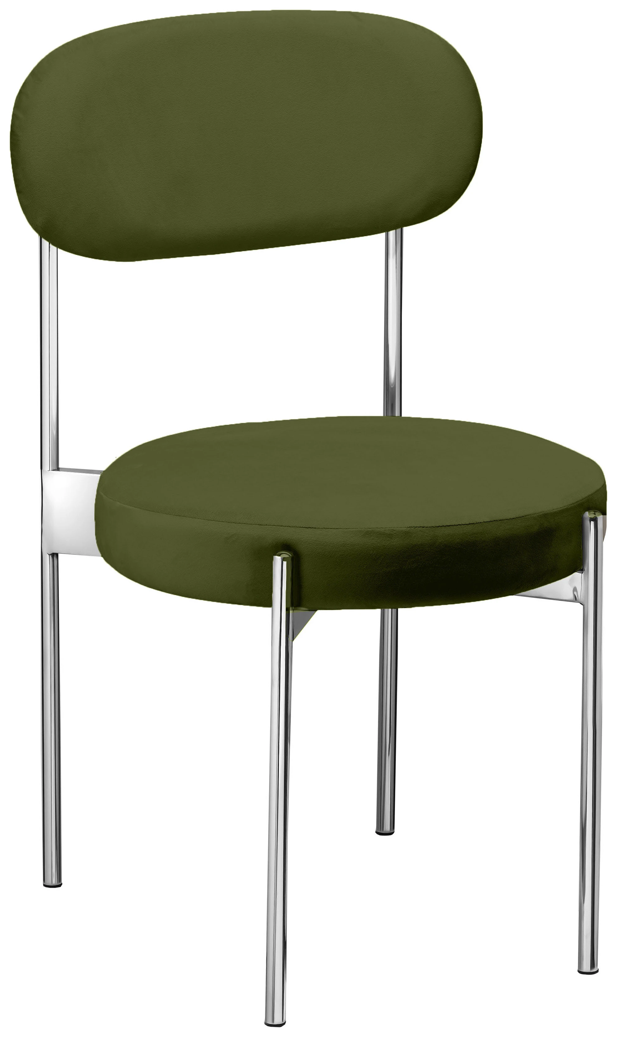 Стул «Тотем» серебряный, мшистый бархат