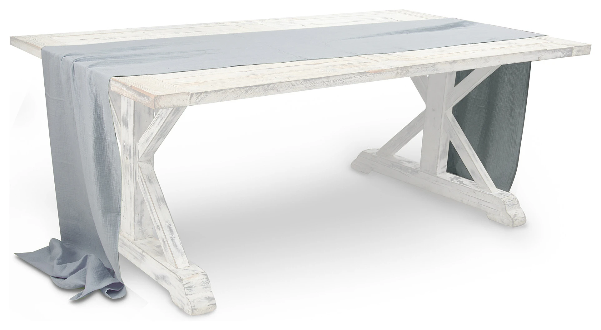 Раннер из муслина сизый