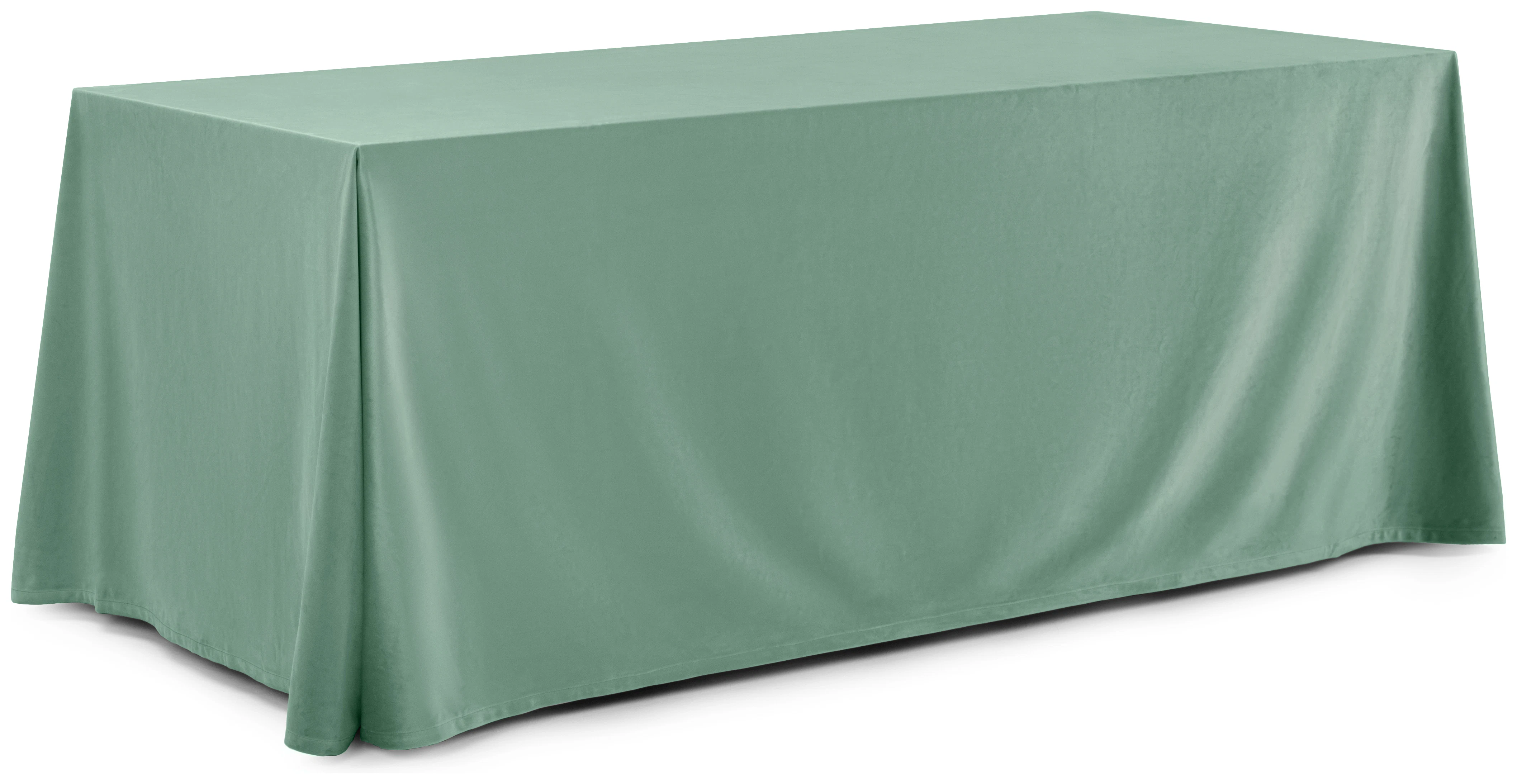 Скатерть прямоугольная бархатная шалфейная