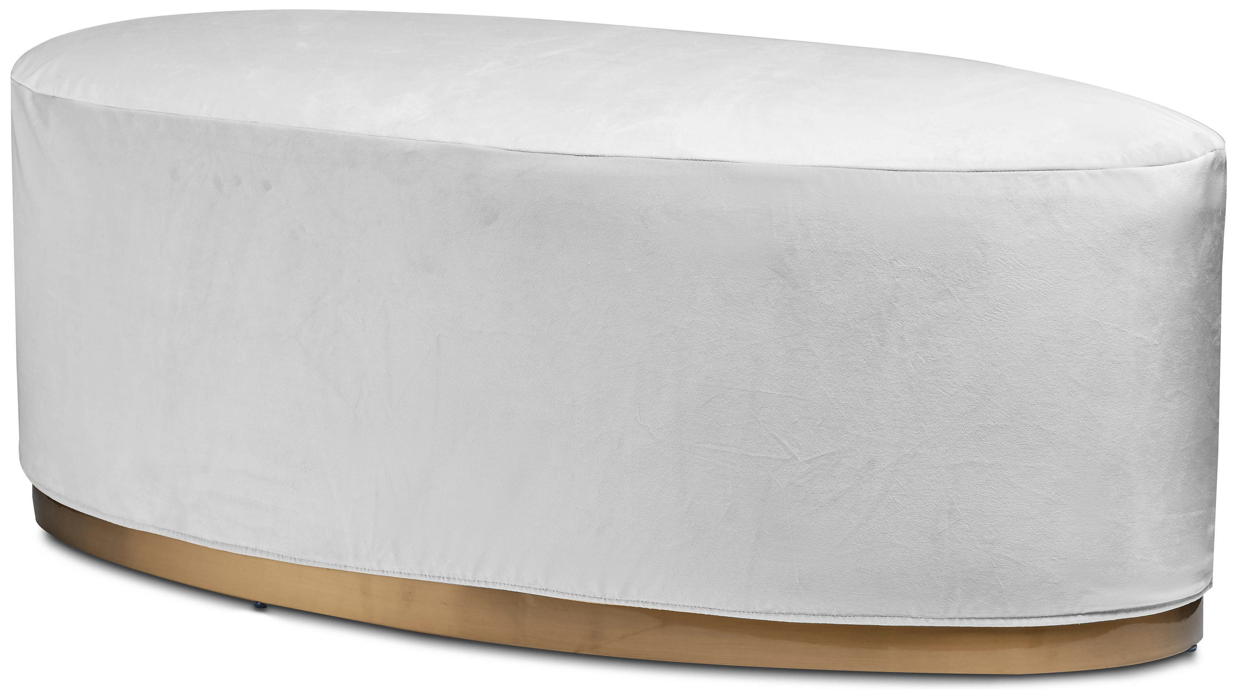 Чехол бархатный белый для овального пуфа