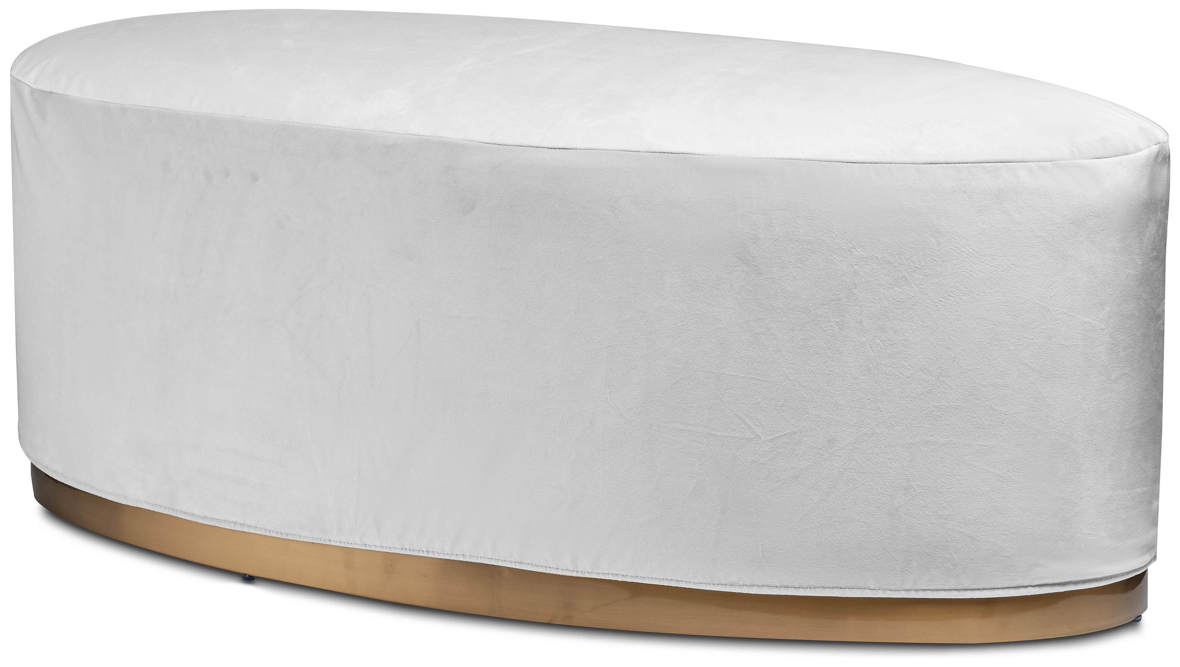 Чехол бархатный белый для овального пуфа