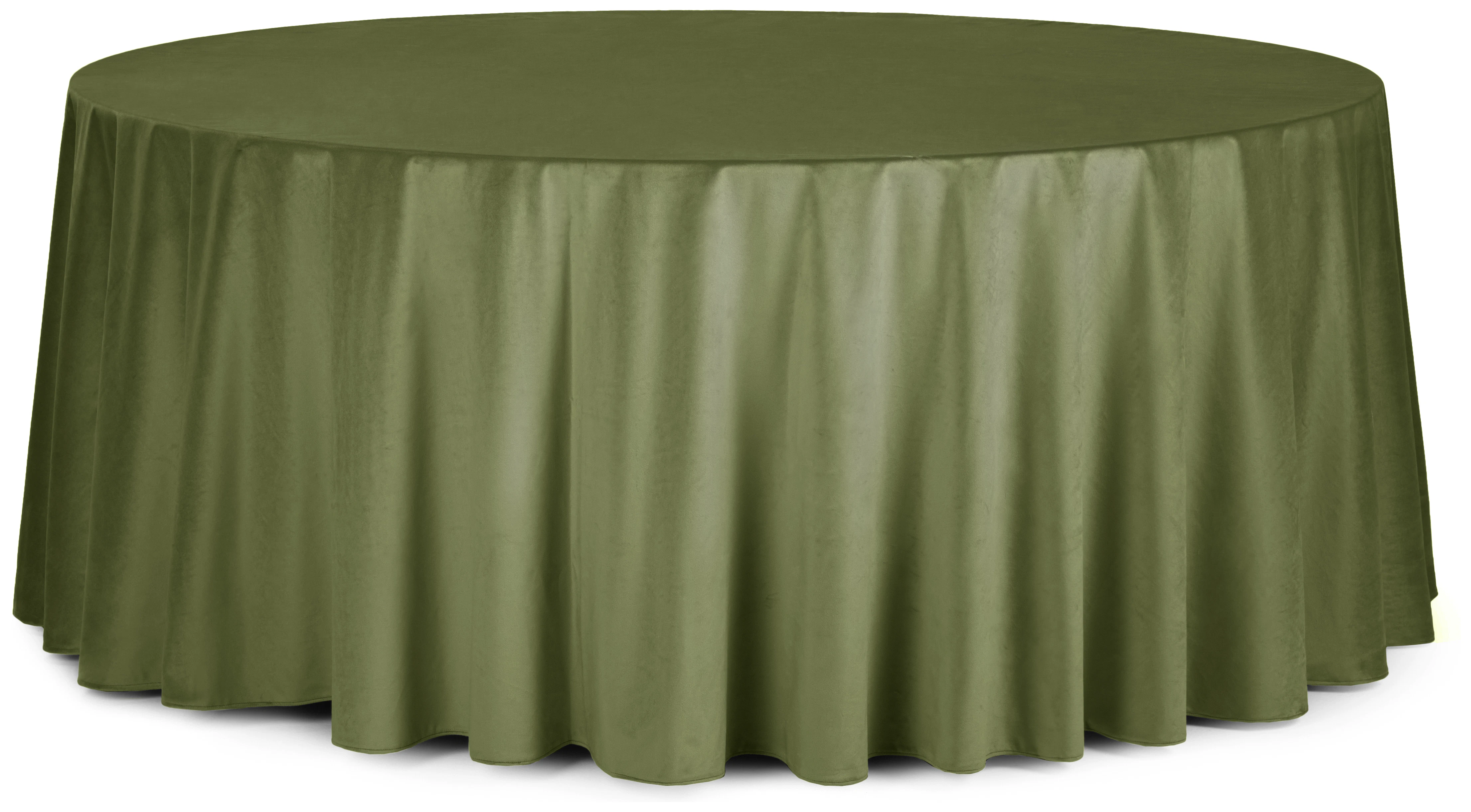 Скатерть круглая бархатная мшистая