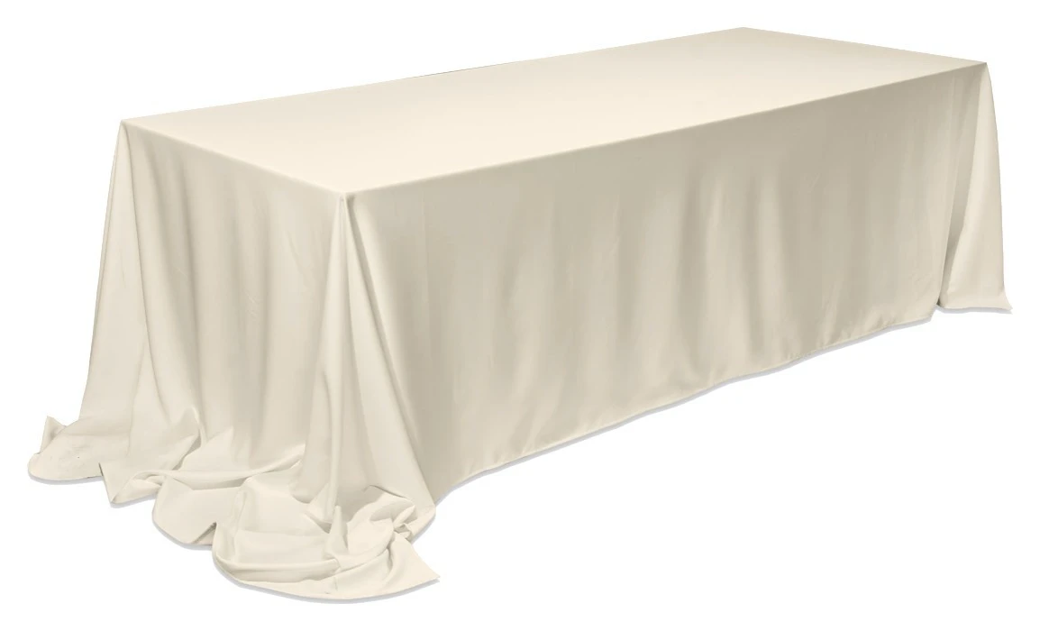 Скатерть прямая широкая из матина экрю