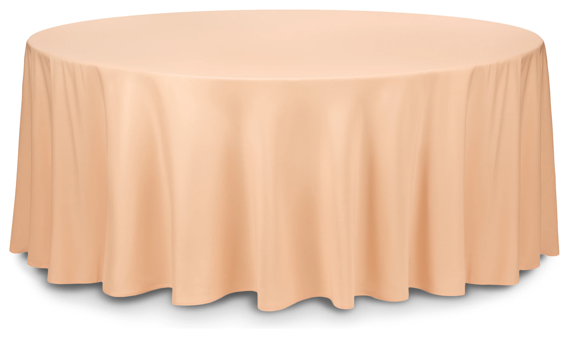 Скатерть круглая габардин персиковая