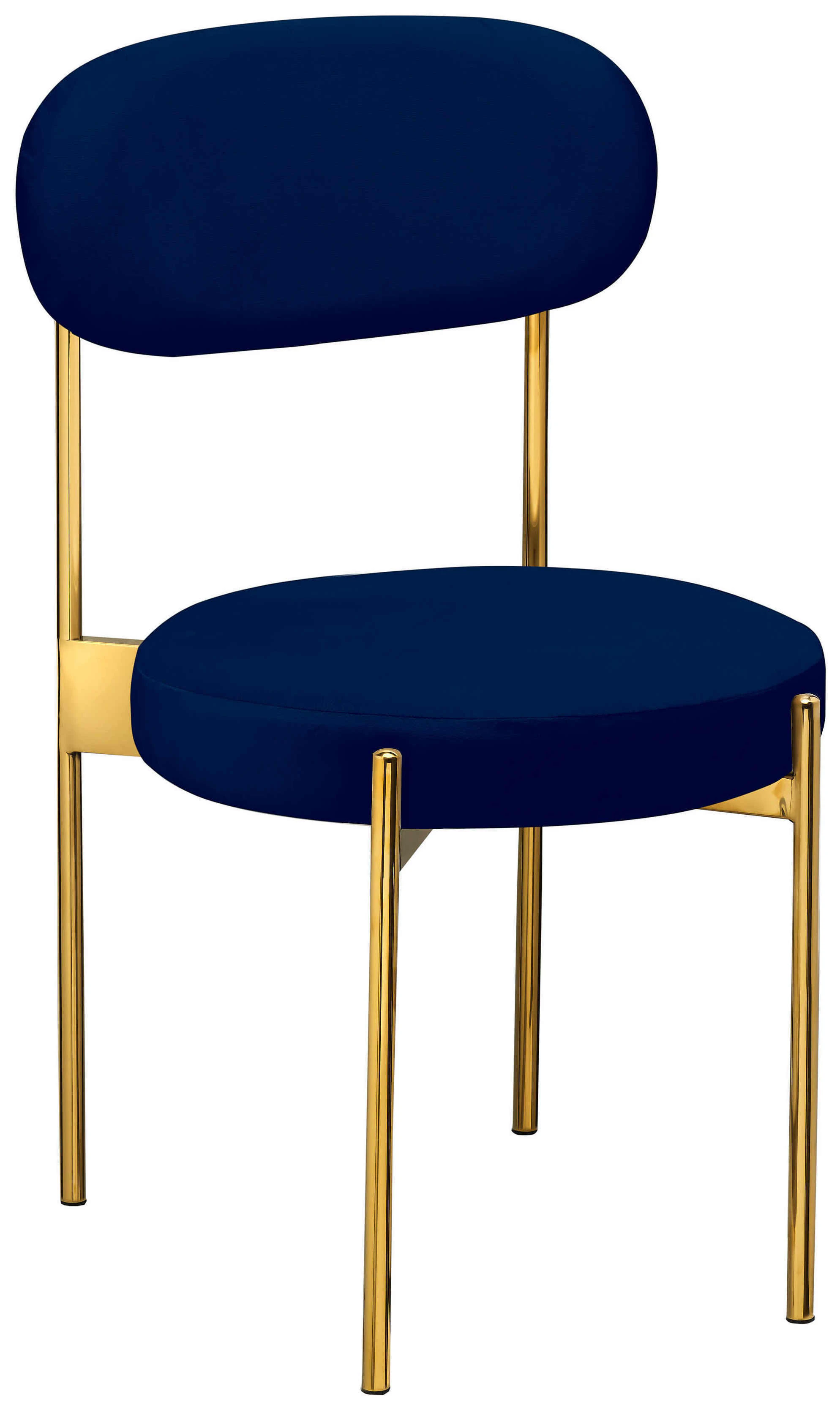 Стул «Тотем» золотой, синий бархат