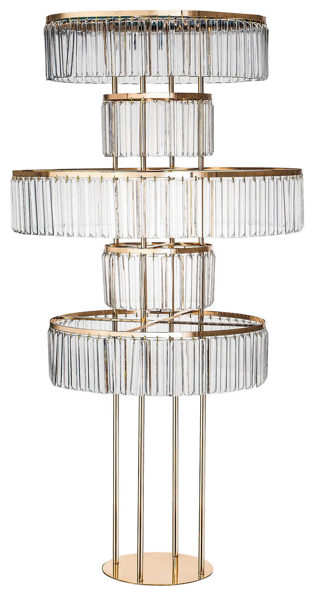 Стойка для цветов «Эдем» золотая с кристаллами