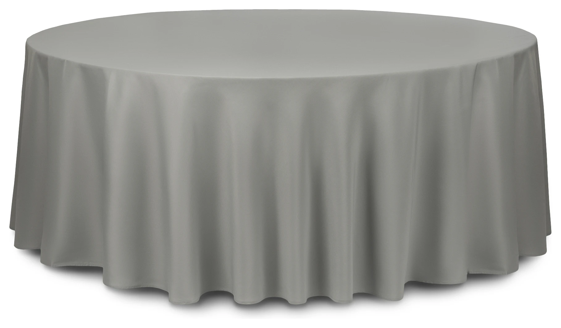 Скатерть круглая габардин серая