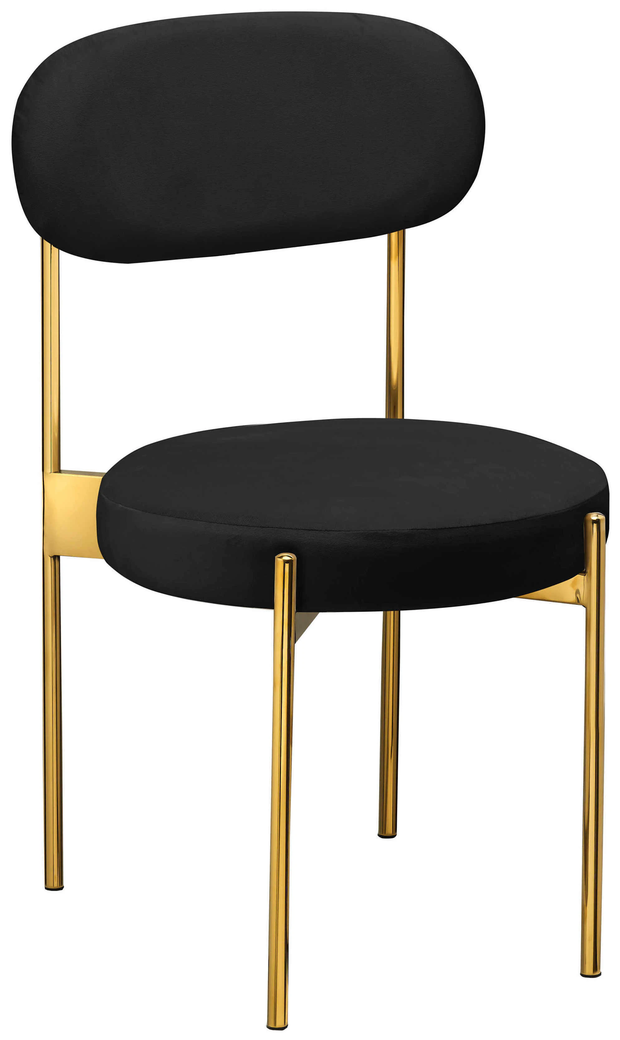 Стул «Тотем» золотой, черный бархат