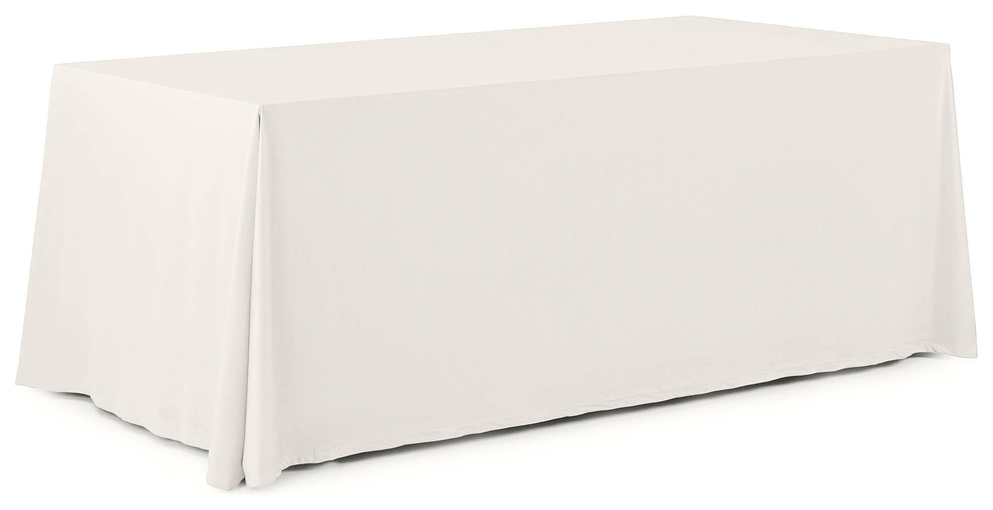 Скатерть прямая широкая бархатная молочная