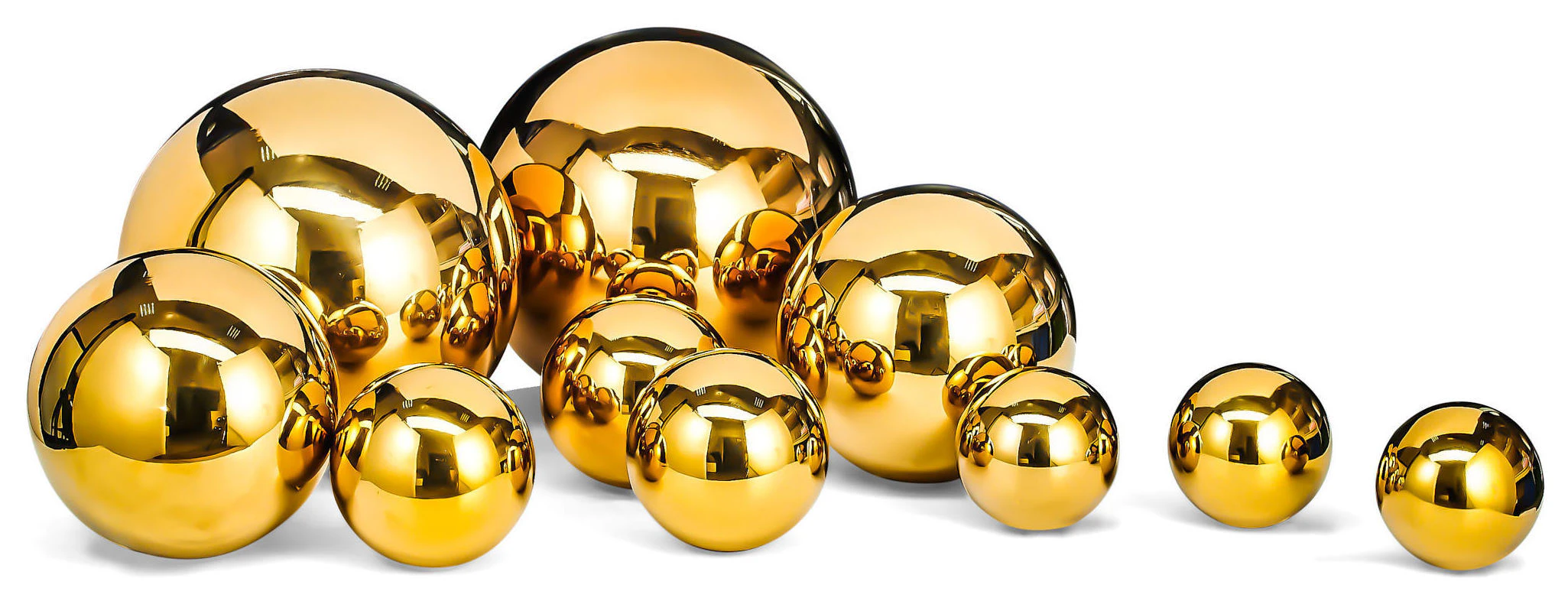 Набор настольной скульптуры «шары Фамилия» золотые