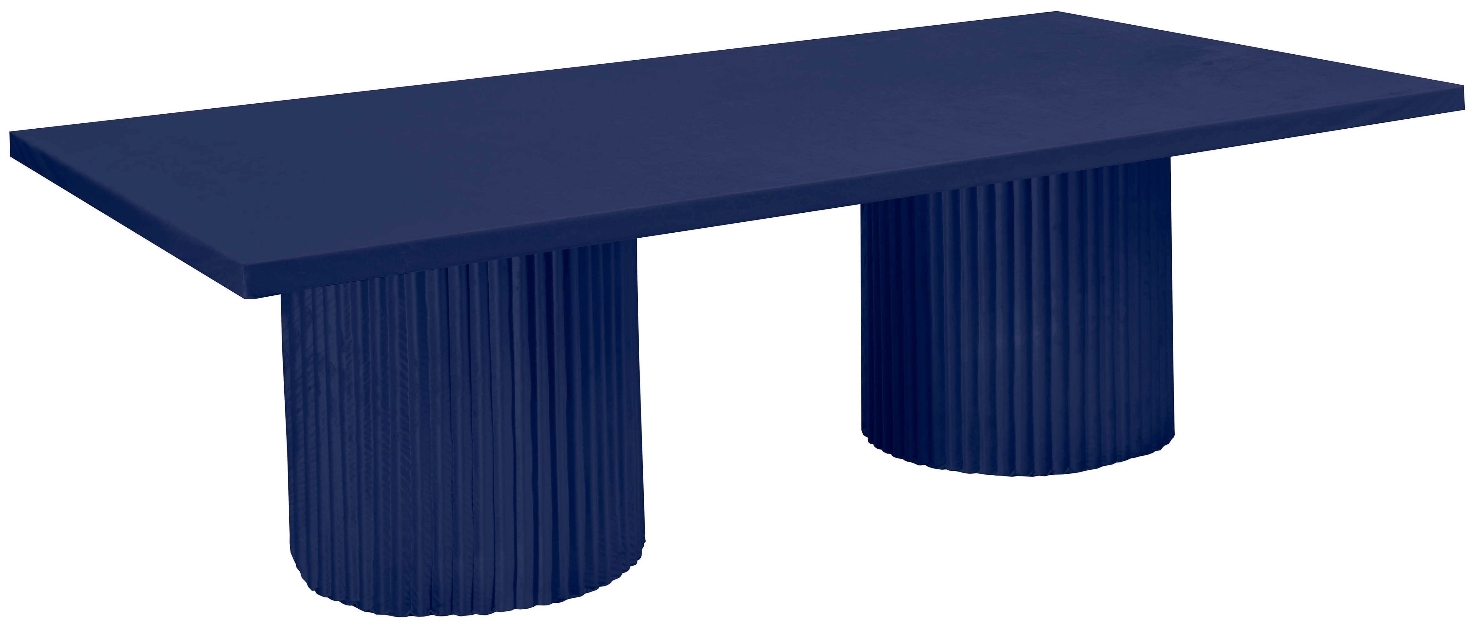 Стол «Арис» прямой, бархат темно-синий