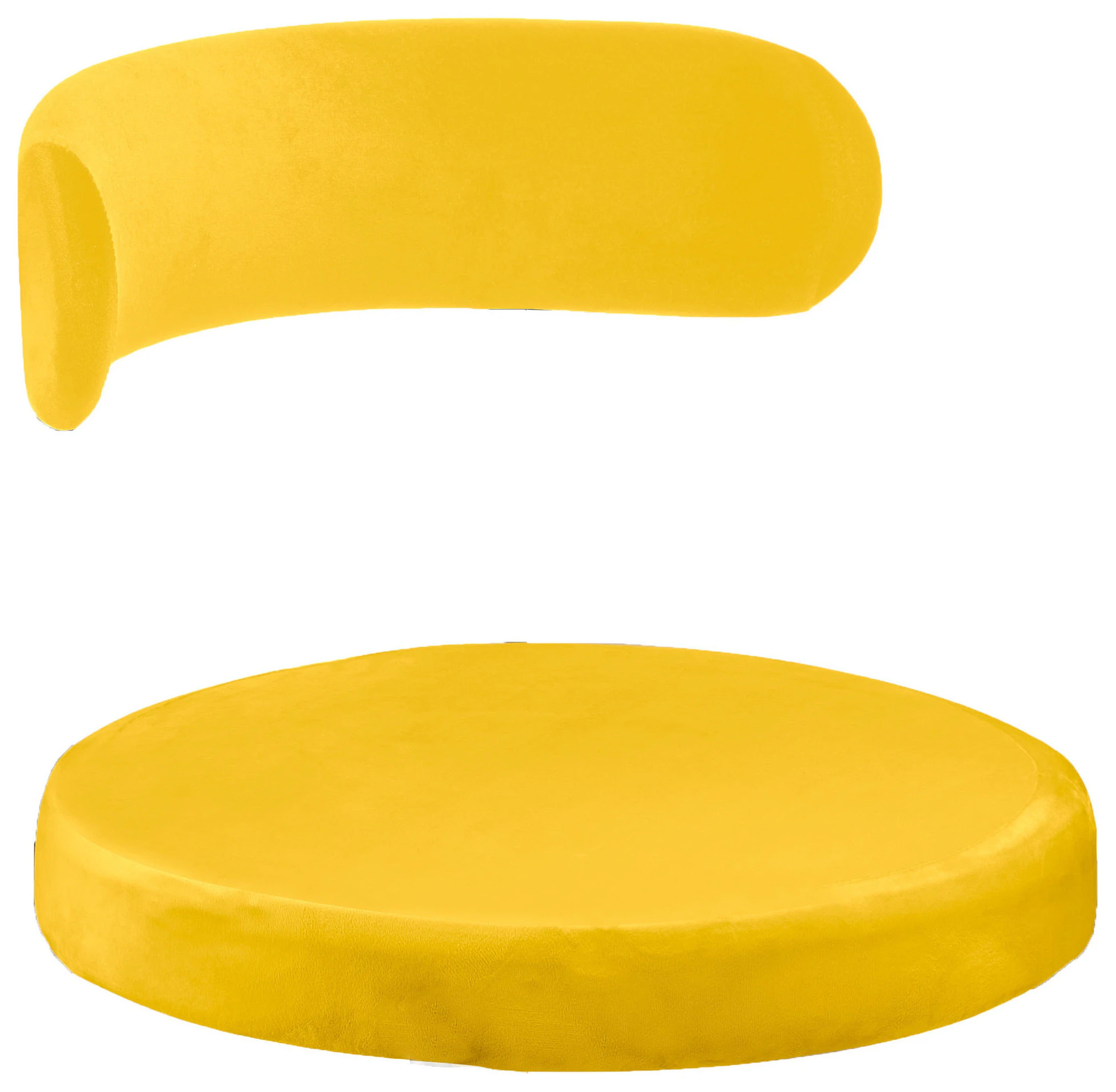 Чехол 2 шт. Лира, бархат желтый