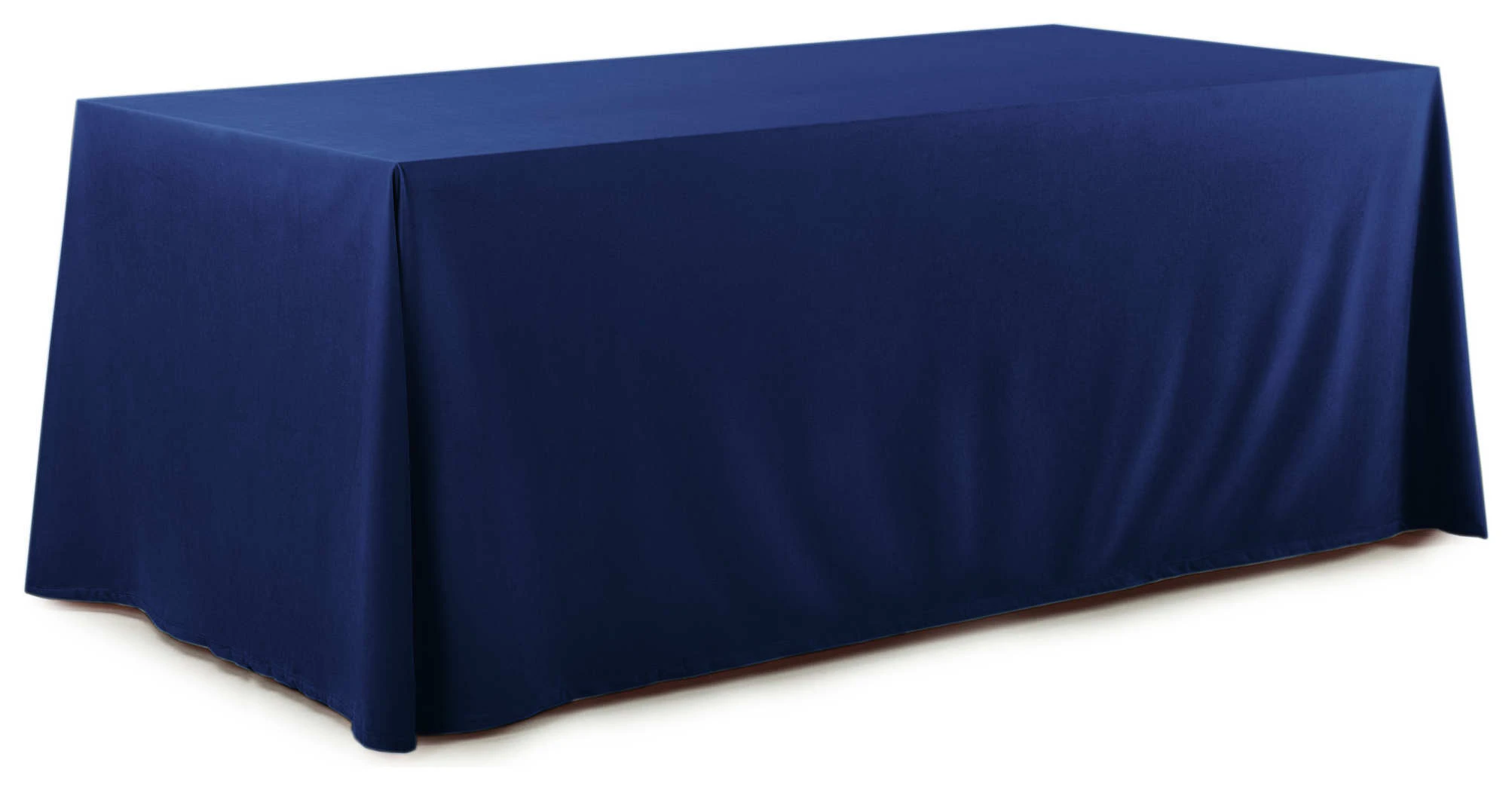 Скатерть прямая широкая бархатная темно-синяя